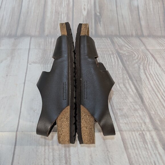 Birkenstock Milano Dark Brown Leather Sandals Size 43 Regular - Picture 7 of 10